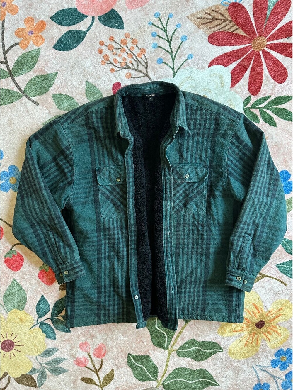 Yeezy Season 5 Sherpa Lined Flannel Jacket Size Large
